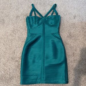 BCBGMaxAzria Strappy Teal Mini Dress
New Without Tag
Never worn